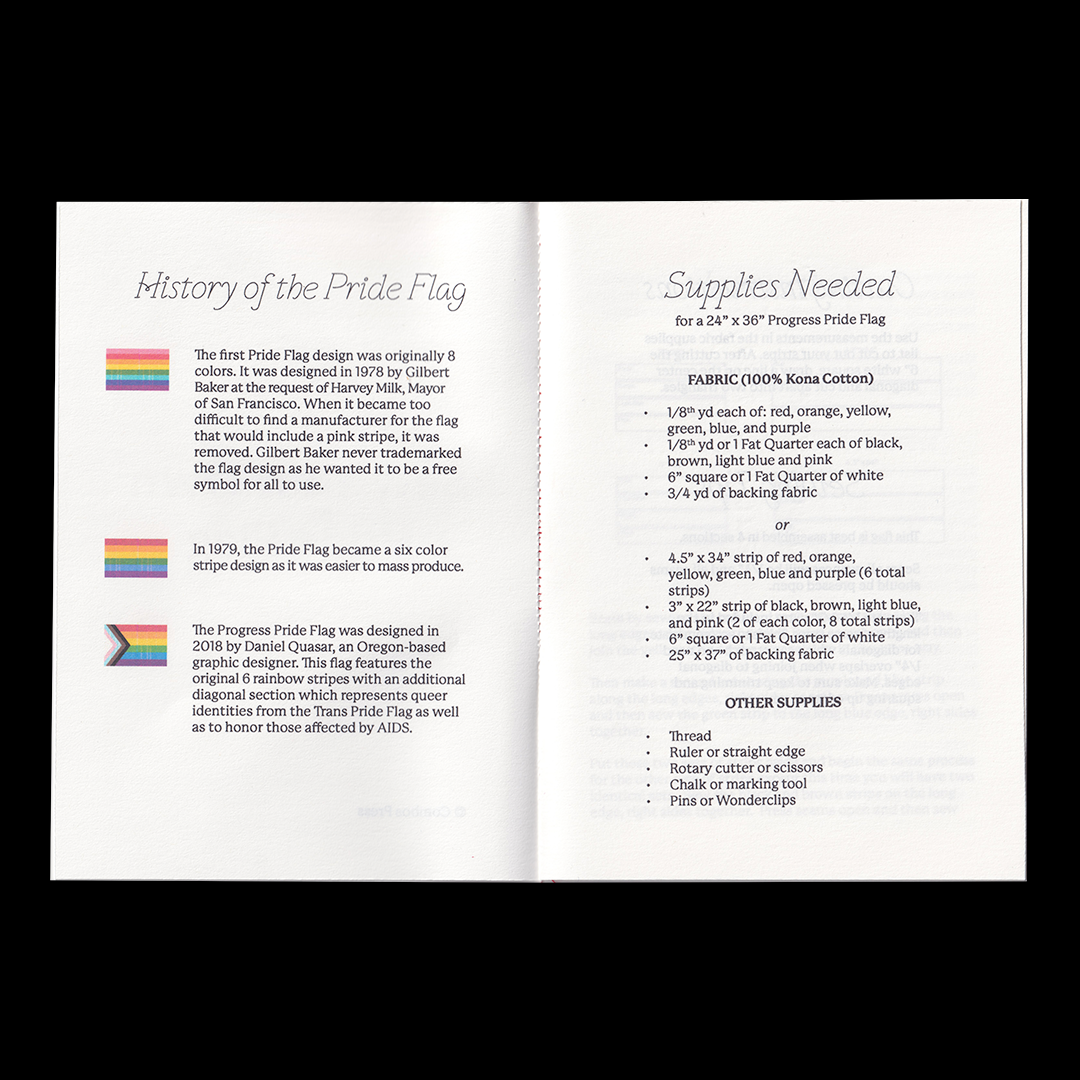 Sew Your Own Pride Flag Zine